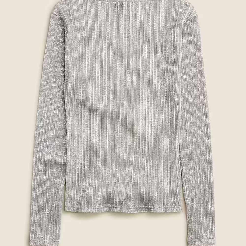 Silver Sheer Knit Top
